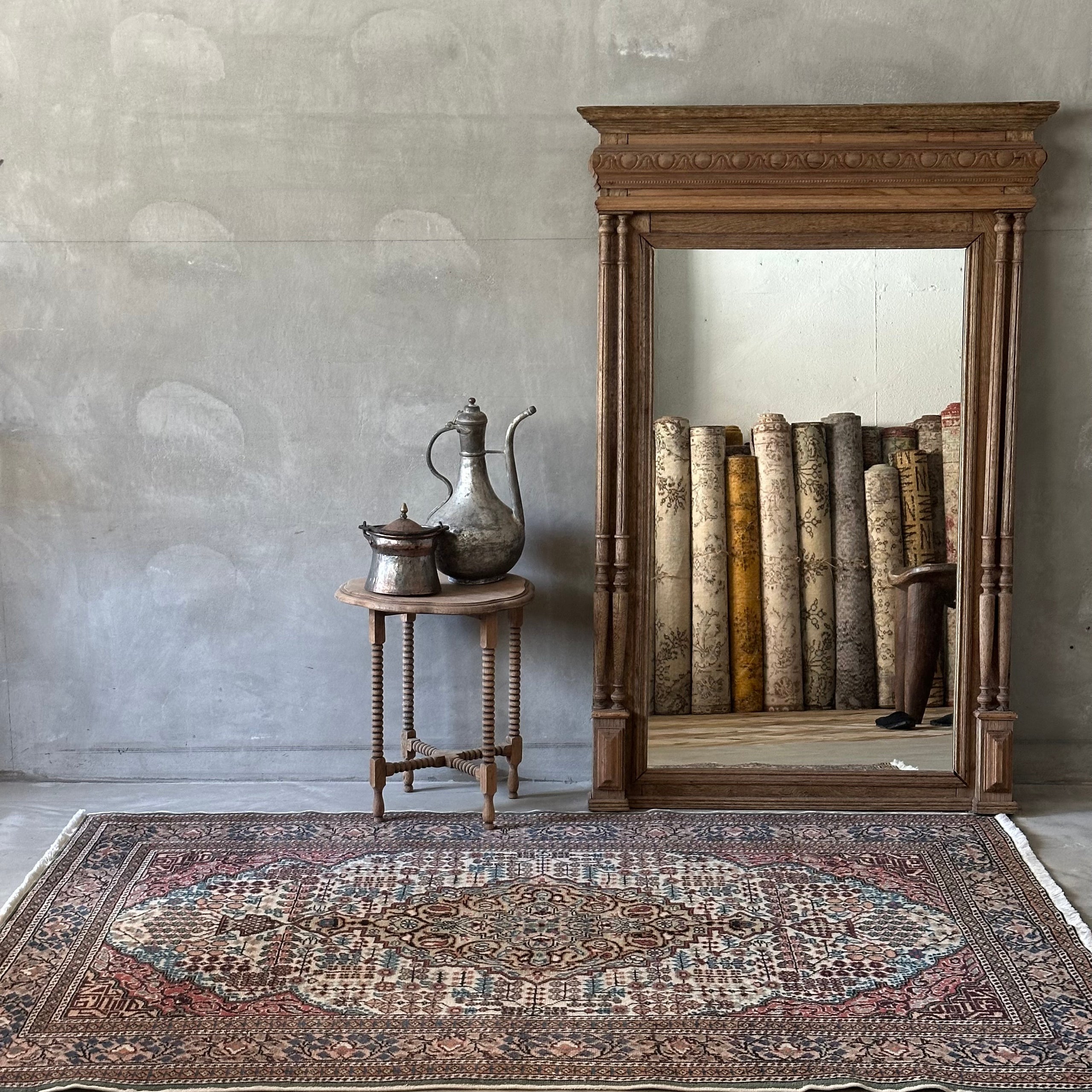 チベットラグ　ビンテージ手織り絨毯 41x59cm fine old rug チベットラグ ビンテージ手織り絨毯 41x59cm fine old rug 【公式通販】